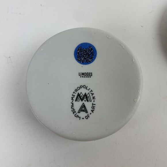 Limoges France Metropolitan Museum of Art Round Floral Porcelain Trinket Box Lid - Picture 5 of 9